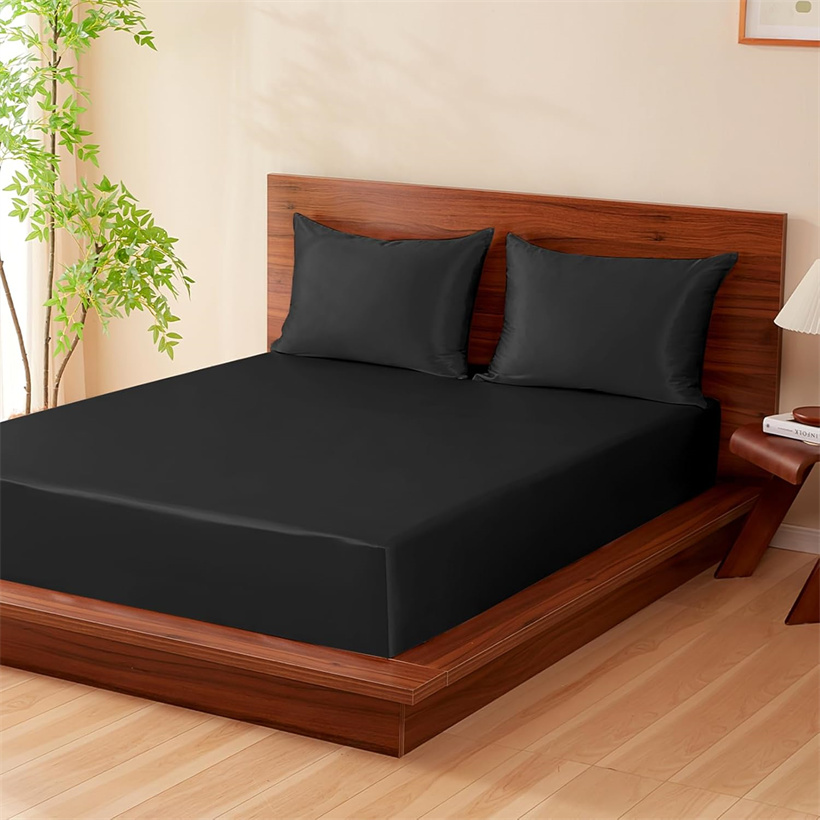 Silk Sheet Set - Gladde 3-delige set beddengoed van moerbeizijde,