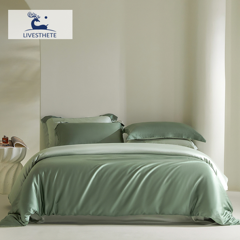 Silk Sheet Set - Liv-Estheet Tweekleurige Edele 100% Zijden Beddengoed
