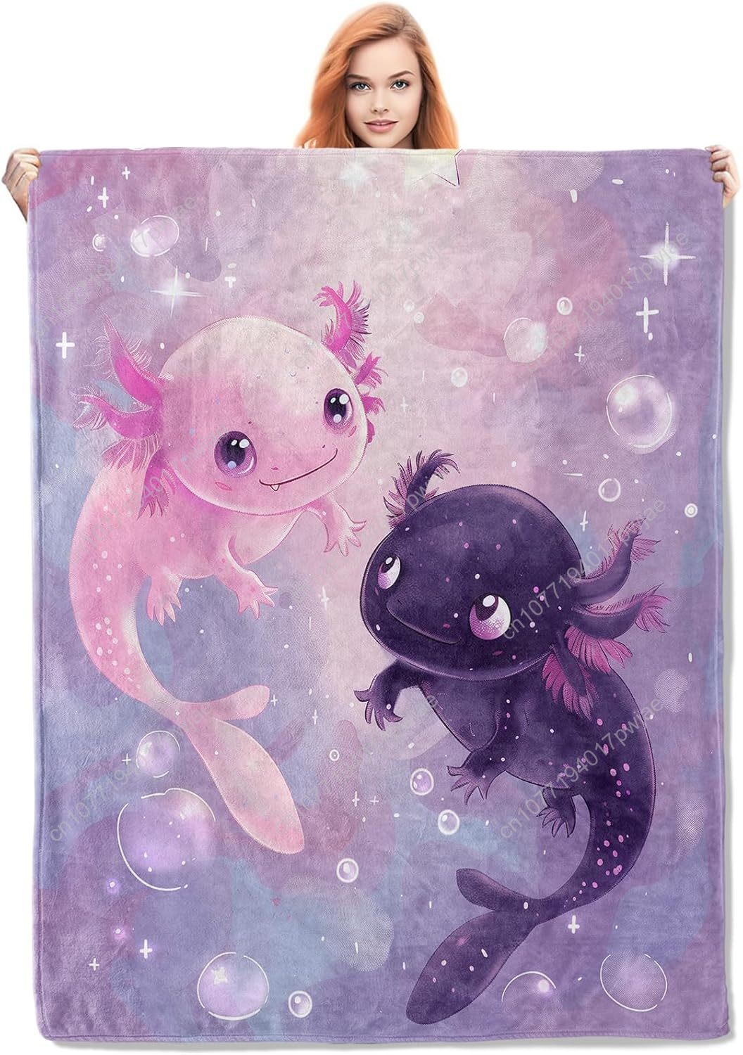 Home Textiles Throw - Axolotl Deken Schattig Axolotls Flanel Gooi