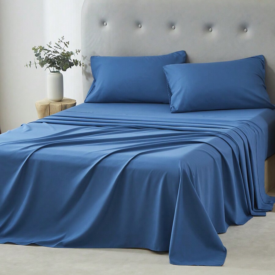 Silk Sheet Set - 3/4-delig beddengoedset voor thuis, zacht, comfortabel