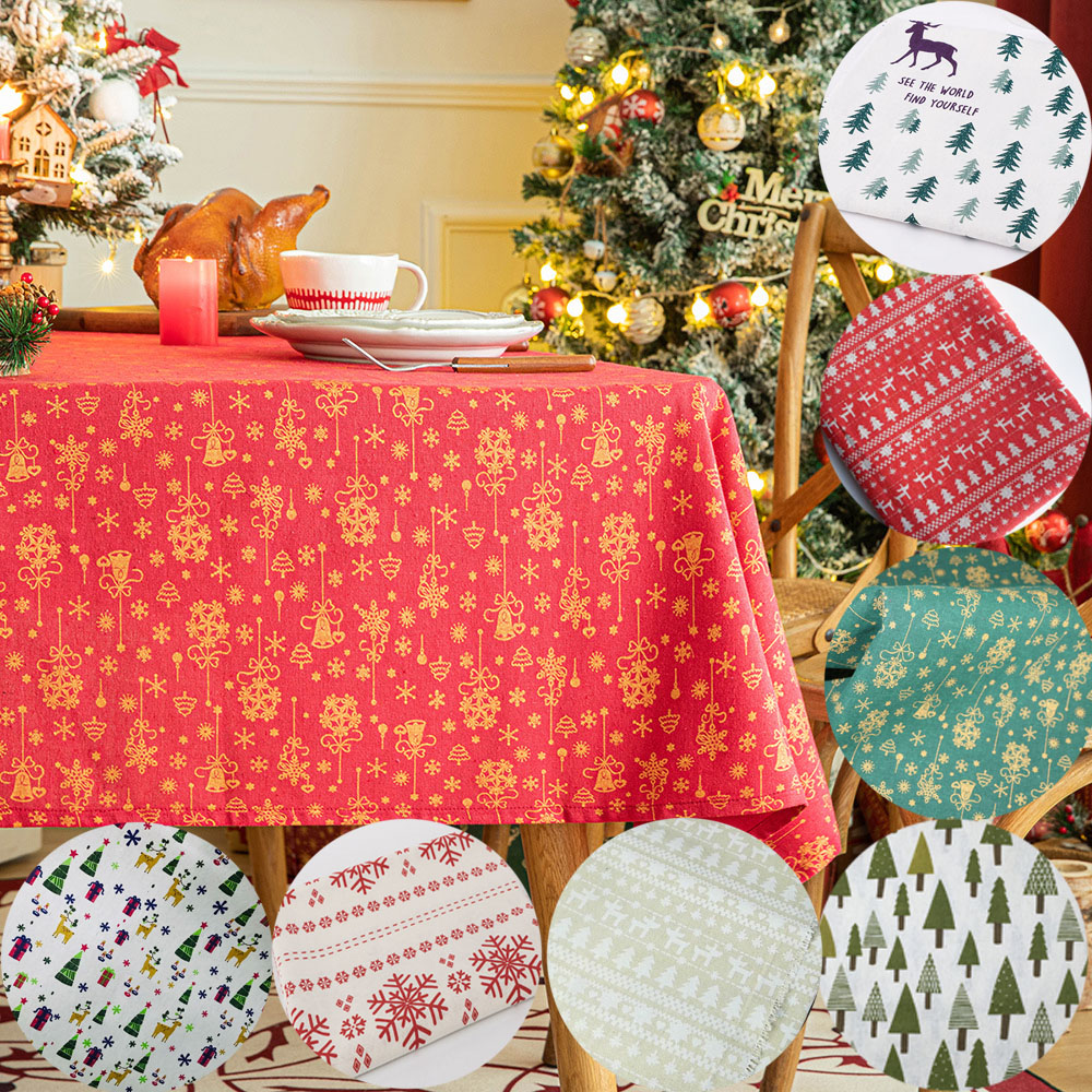 Home Textiles Importers In Usa - 45/90x145cm Grenen Sneeuw Kerst Afdrukken Katoen