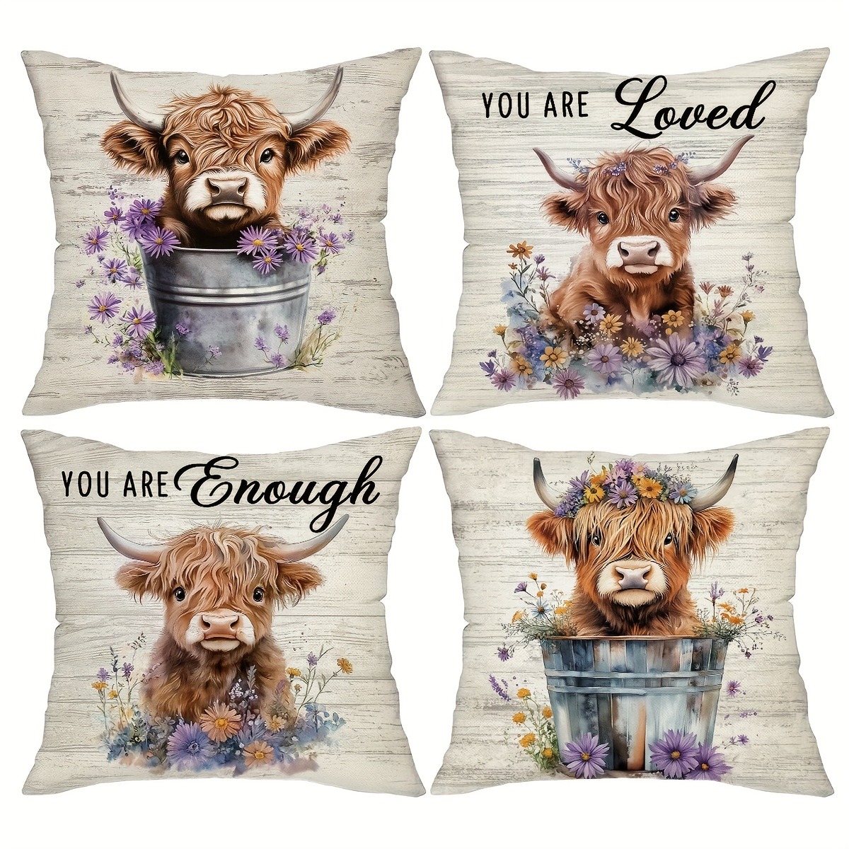 Highland Home Textiles - Kussensloop van kort pluche materiaal Schattige