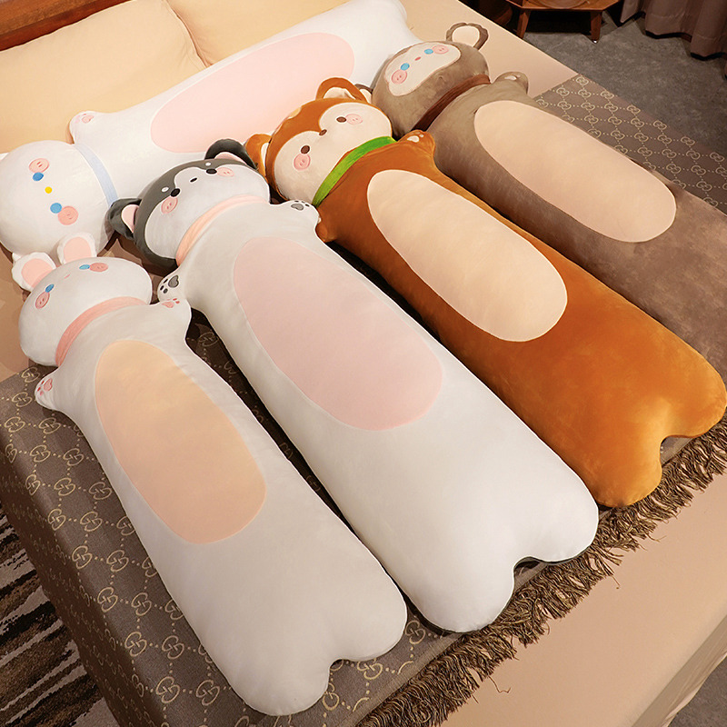 Bolster Pillow Long - 80/110/130Cm Schattige Zachte Lange Voskat Aap