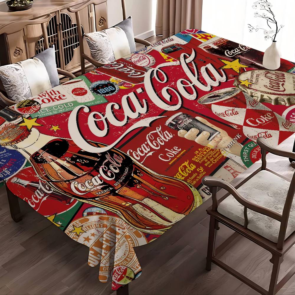 Home Textiles Logo - C-COCA Logo C-COLAS Rechthoekige tafelkleden Bedrukt