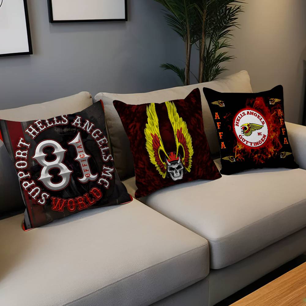 Home Textiles Logo - Club Hells A-Angels Logo Gepersonaliseerde kussensloop
