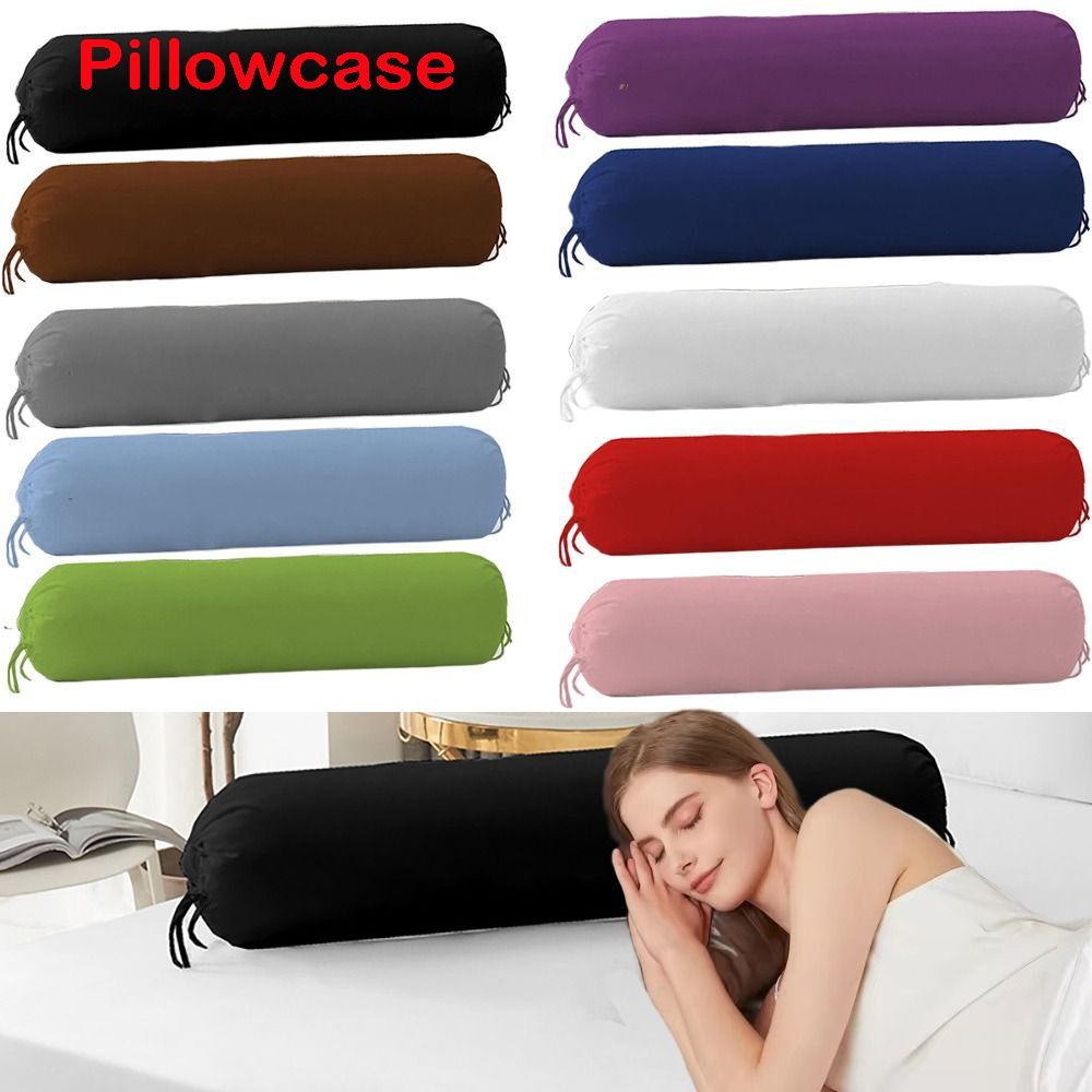 Bolster Pillow Long - Effen kleur lange cilindrische kussensloop, wasbaar,