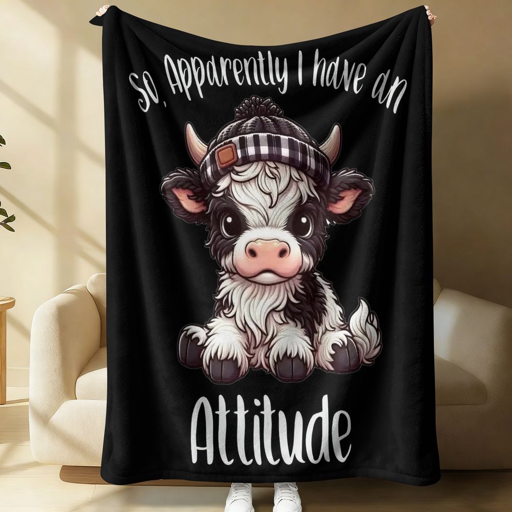 Highland Home Textiles - Highland Cattle Flanellen deken Digitaal bedrukt