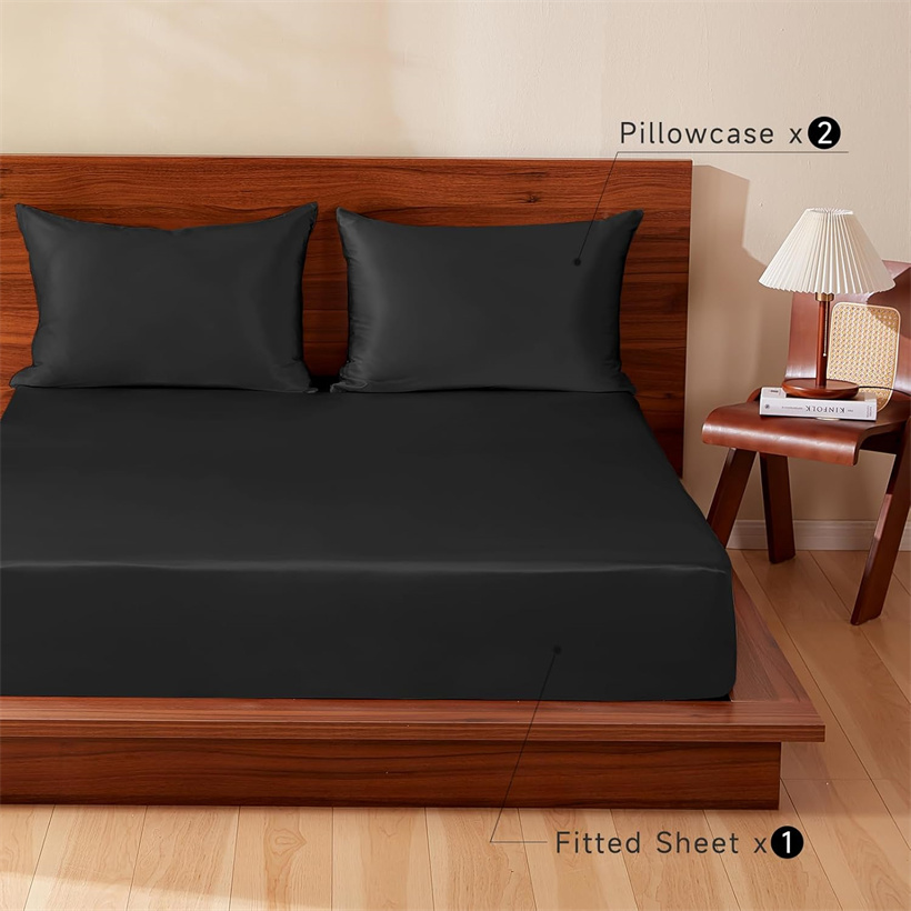 Gladde 3-delige set beddengoed - Silk Sheet Set recensie en prijs