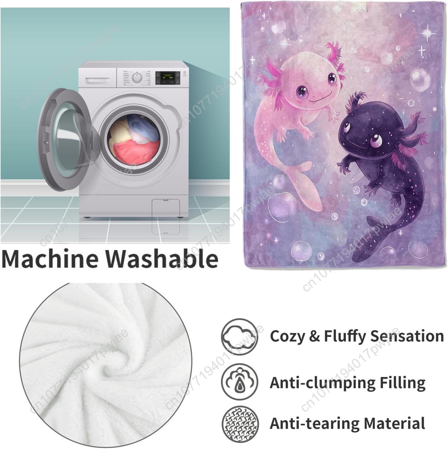 Axolotl Deken Schattig Axolotl - Home Textiles Throw recensie en prijs