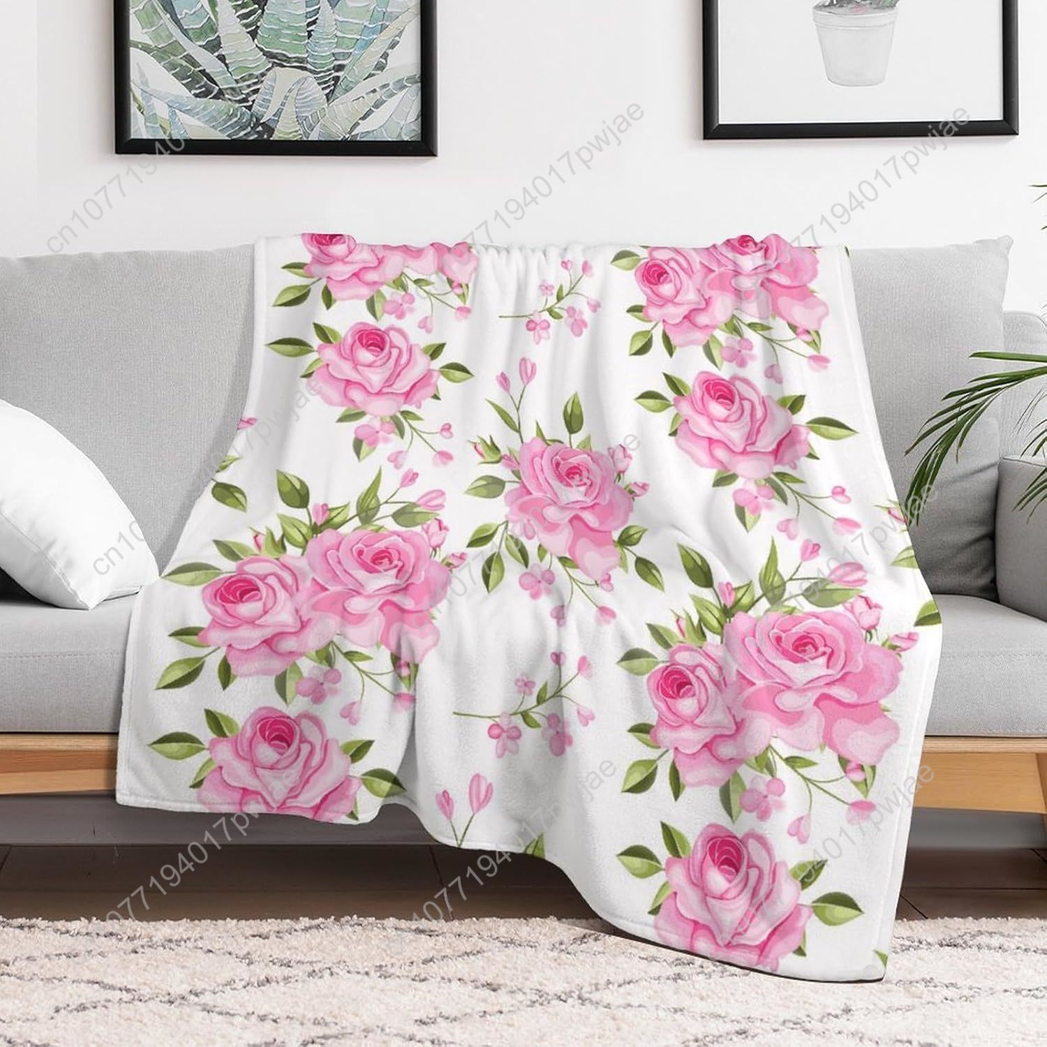 Roze bloem gooien deken bloeme - Home Textiles Throw recensie en prijs