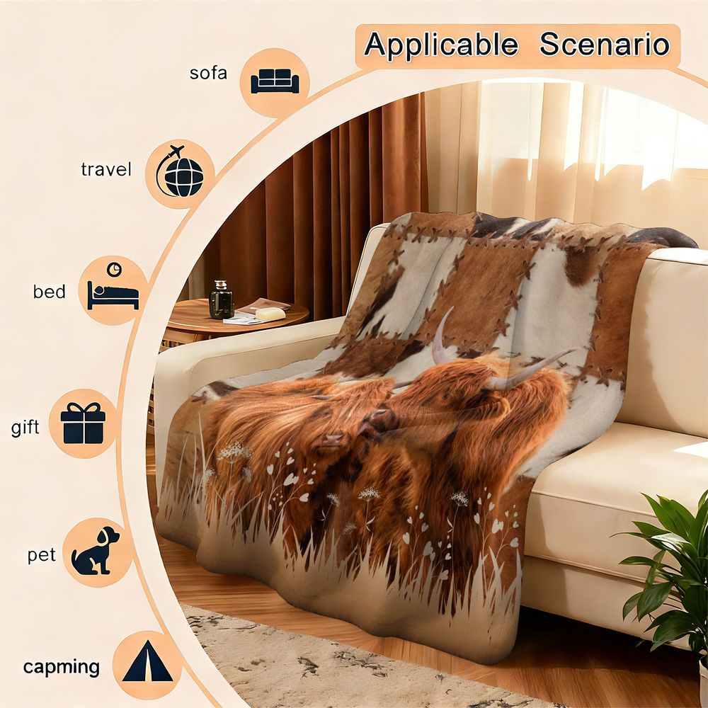 Highland Cattle Digital Print  - Highland Home Textiles recensie en prijs