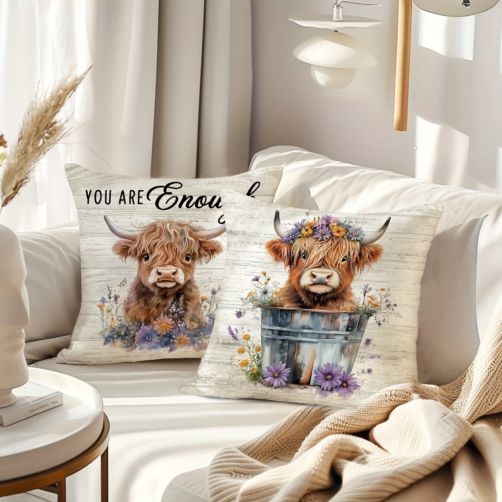 Kussensloop van kort pluche ma - Highland Home Textiles recensie en prijs