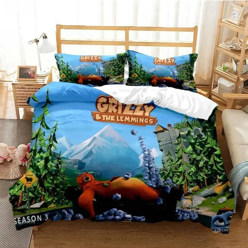 Grizzly & De Lemmings Cartoon  - Linen Duvet Cover recensie en prijs