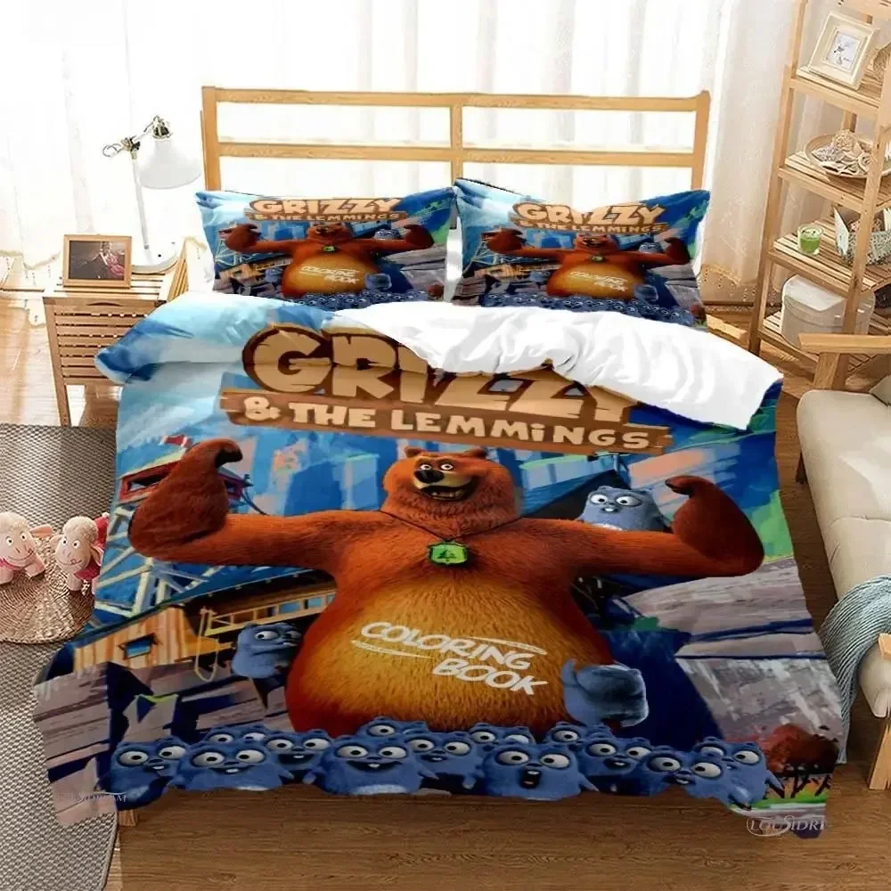 Grizzly & De Lemmings Cartoon  - Linen Duvet Cover recensie en prijs