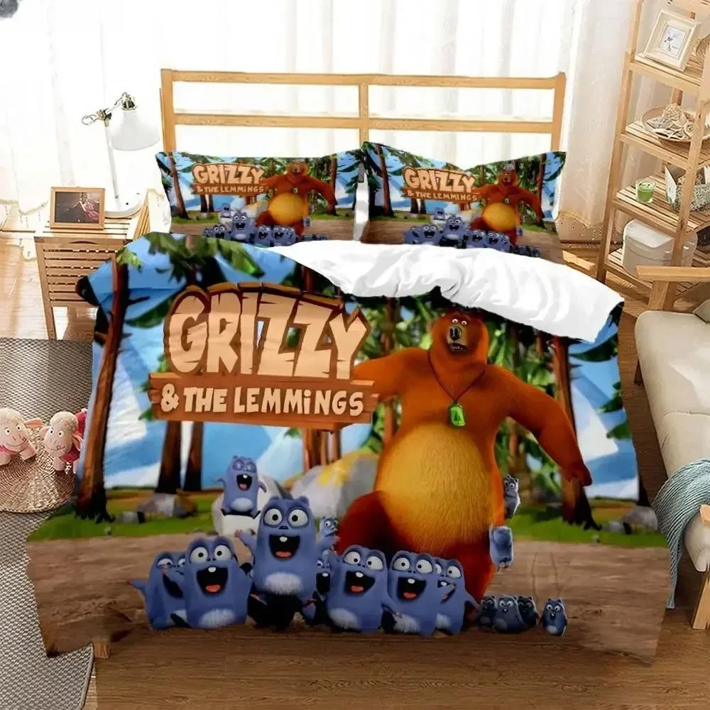Grizzly & De Lemmings Cartoon  - Linen Duvet Cover recensie en prijs