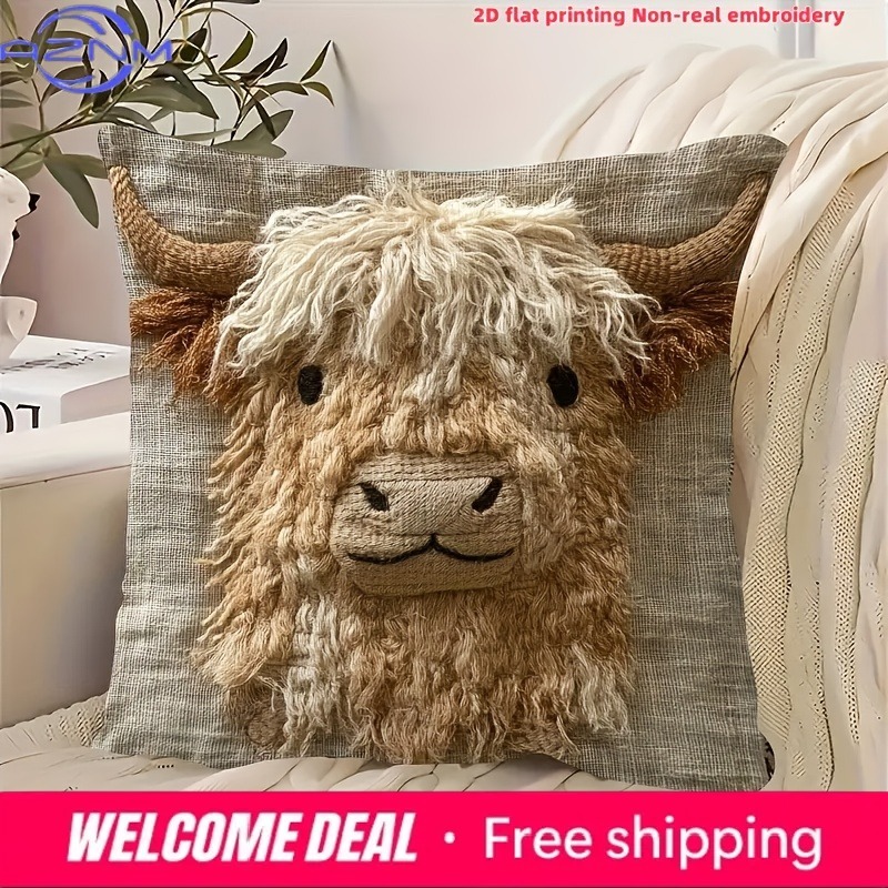Leuke Highland Cow Design 2D p - Highland Home Textiles recensie en prijs