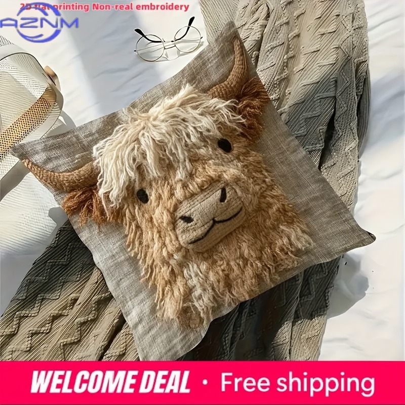 Leuke Highland Cow Design 2D p - Highland Home Textiles recensie en prijs