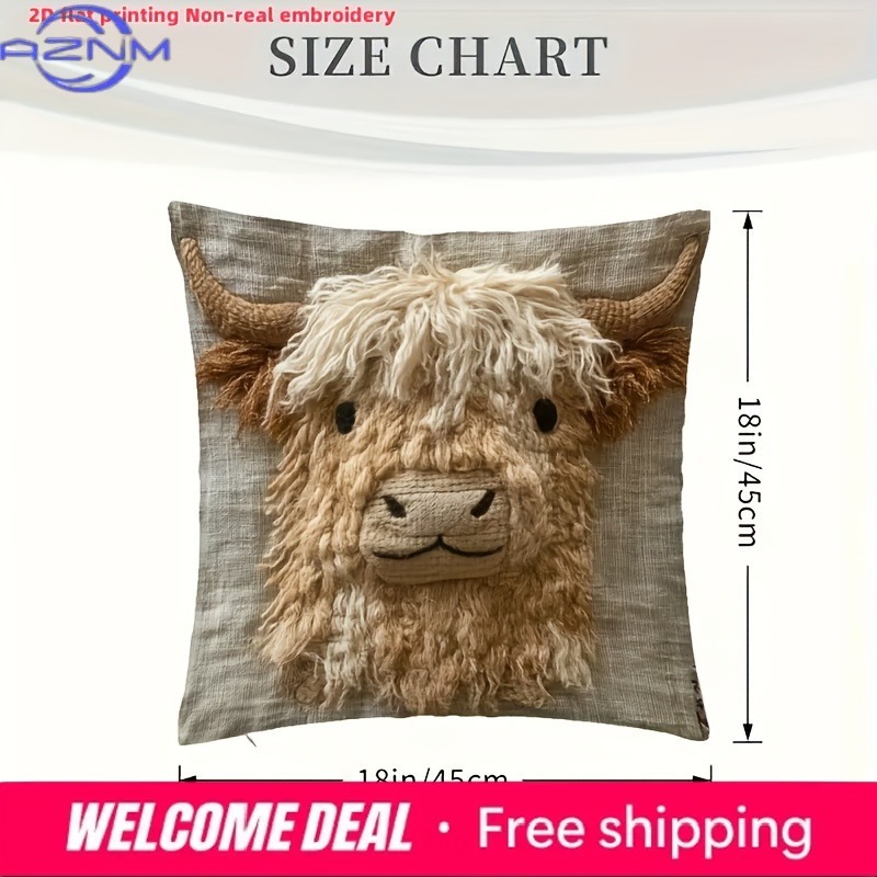 Leuke Highland Cow Design 2D p - Highland Home Textiles recensie en prijs