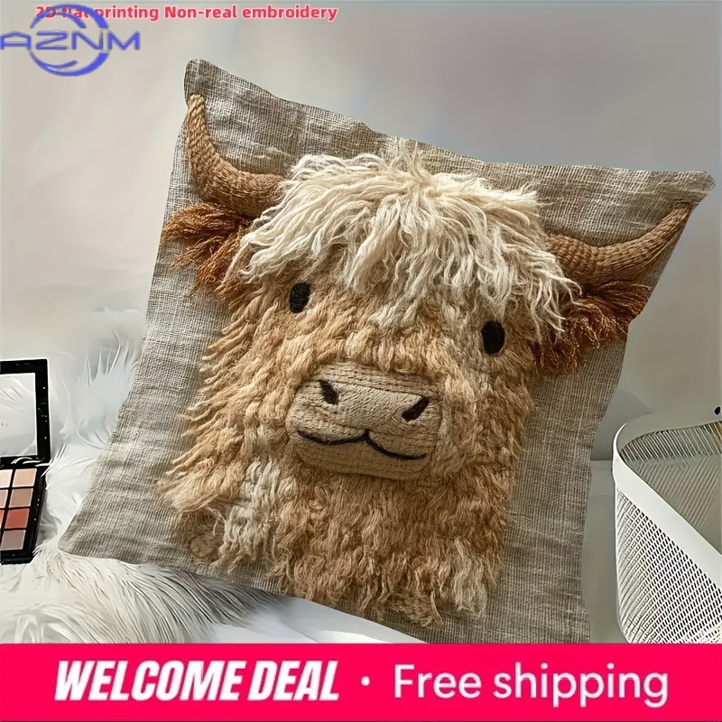 Leuke Highland Cow Design 2D p - Highland Home Textiles recensie en prijs