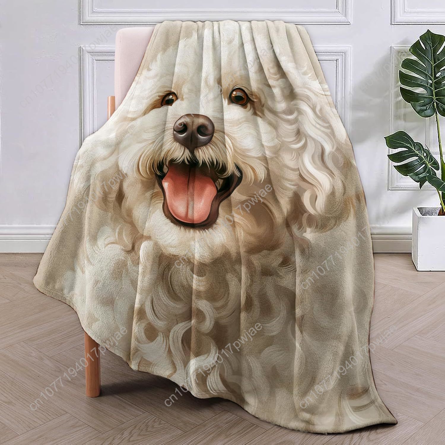 Vrolijke poedelportretdeken Re - Home Textiles Throw recensie en prijs