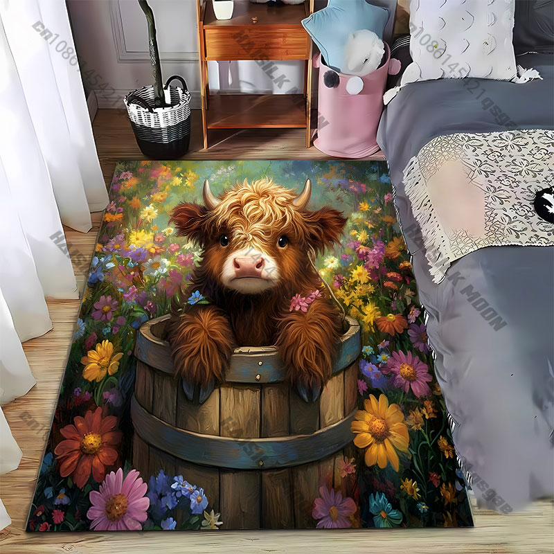 Hoogland kalfsbloemen houten e - Highland Home Textiles recensie en prijs